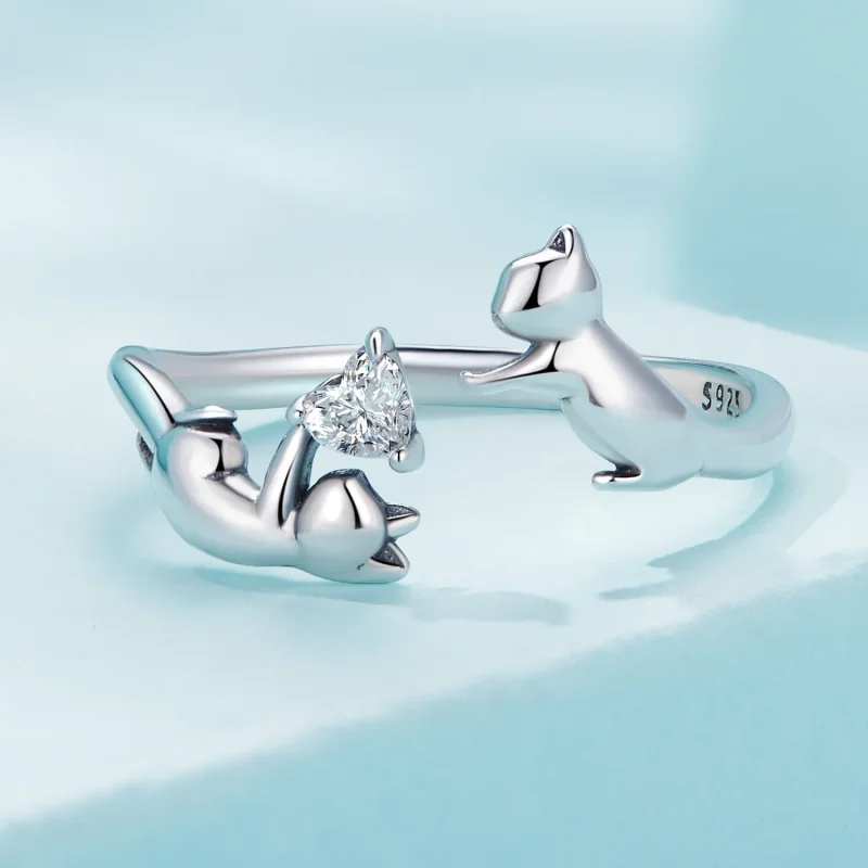(bilde for) Pandora Style leker med katter Åpen ring - SCR916 - Vis 3
