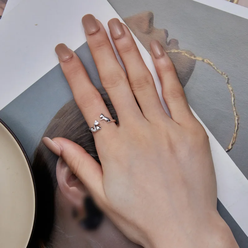 (bilde for) Pandora Style leker med katter Åpen ring - SCR916 - Vis 6