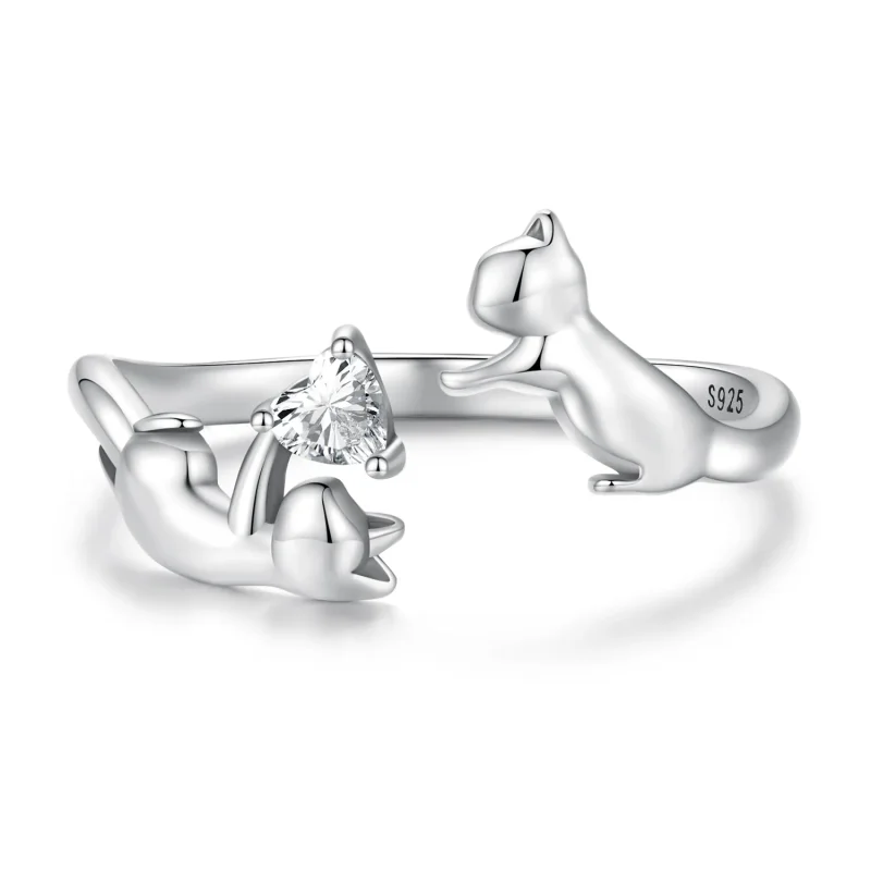 (bilde for) Pandora Style leker med katter Åpen ring - SCR916 - Vis 8