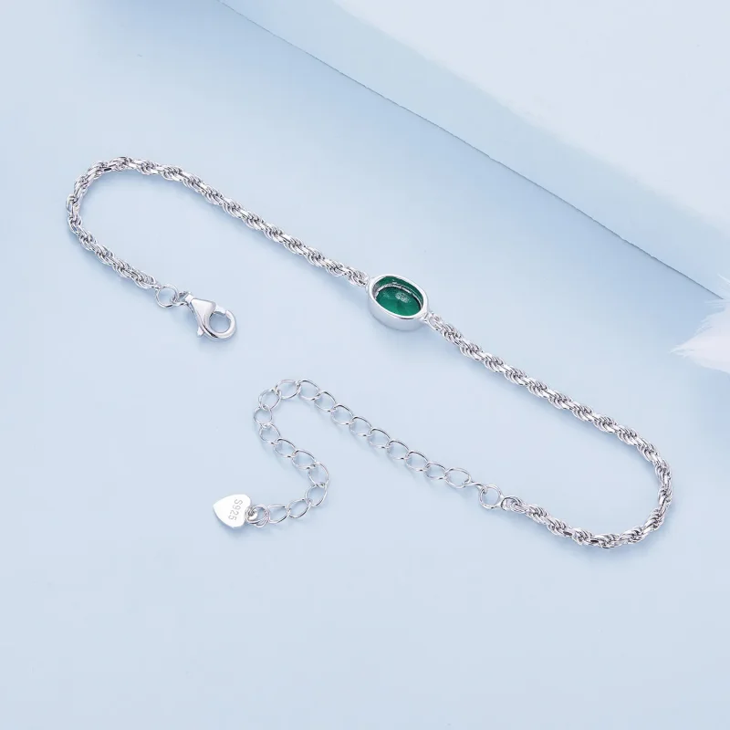 (bilde for) Pandora Style Light Luxury Green Zirconia Chopard Armbånd - BSB116 - Vis 4