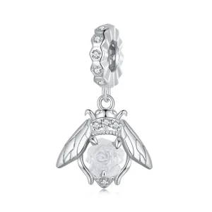 (bilde for) Pandora Style Light Sensitive Bee Rose Dangle - SCC2598
