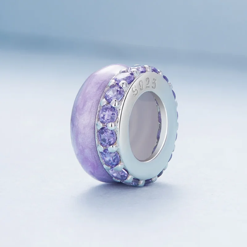 (bilde for) Pandora Style Lilla dobbeltlags silikonavstandsstykke - BSC883-VT - Vis 2