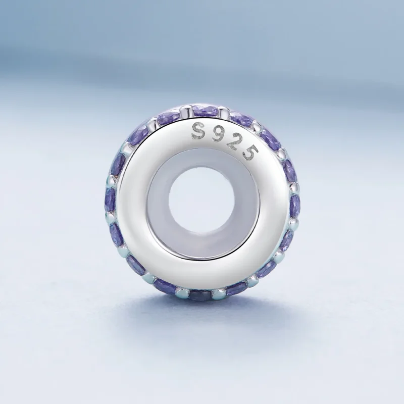 (bilde for) Pandora Style Lilla dobbeltlags silikonavstandsstykke - BSC883-VT - Vis 3