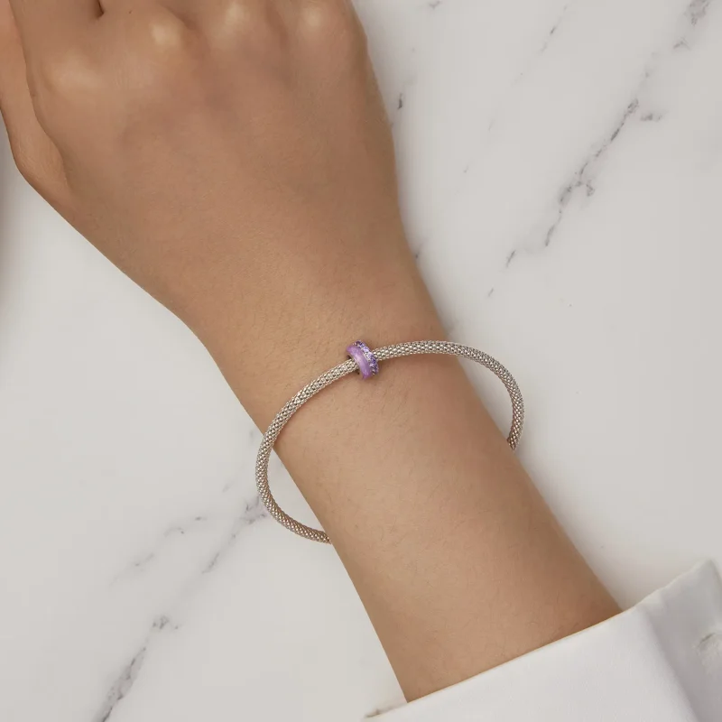 (bilde for) Pandora Style Lilla dobbeltlags silikonavstandsstykke - BSC883-VT - Vis 6