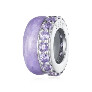 (bilde for) Pandora Style Lilla dobbeltlags silikonavstandsstykke - BSC883-VT