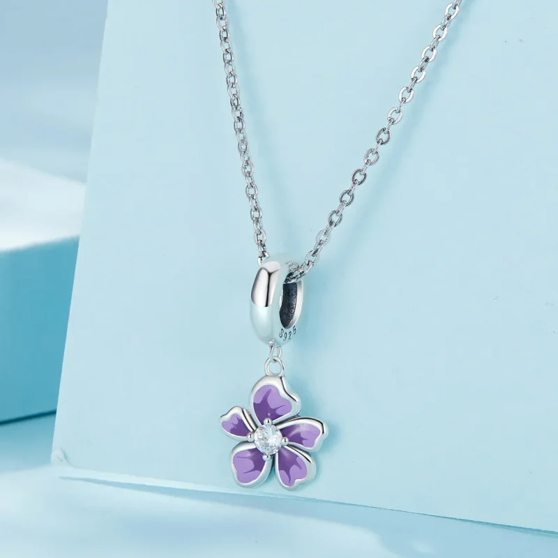 (bilde for) Pandora Style Lilla Flower Dingle - SCC2556 - Vis 2