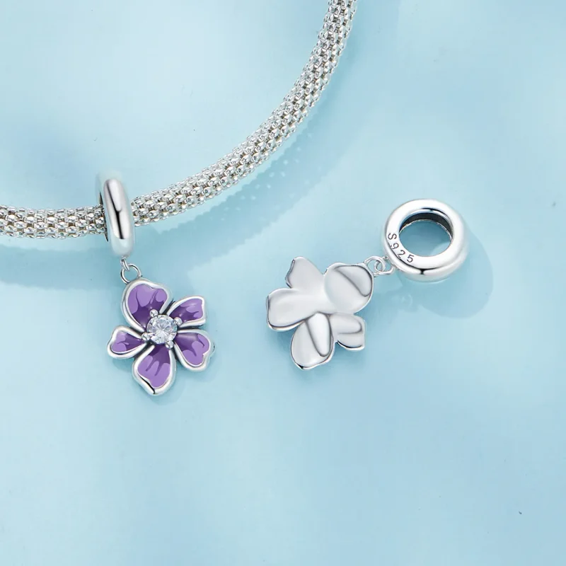 (bilde for) Pandora Style Lilla Flower Dingle - SCC2556 - Vis 4