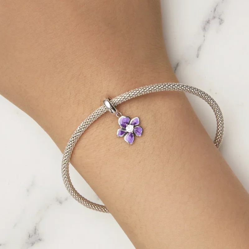 (bilde for) Pandora Style Lilla Flower Dingle - SCC2556 - Vis 6