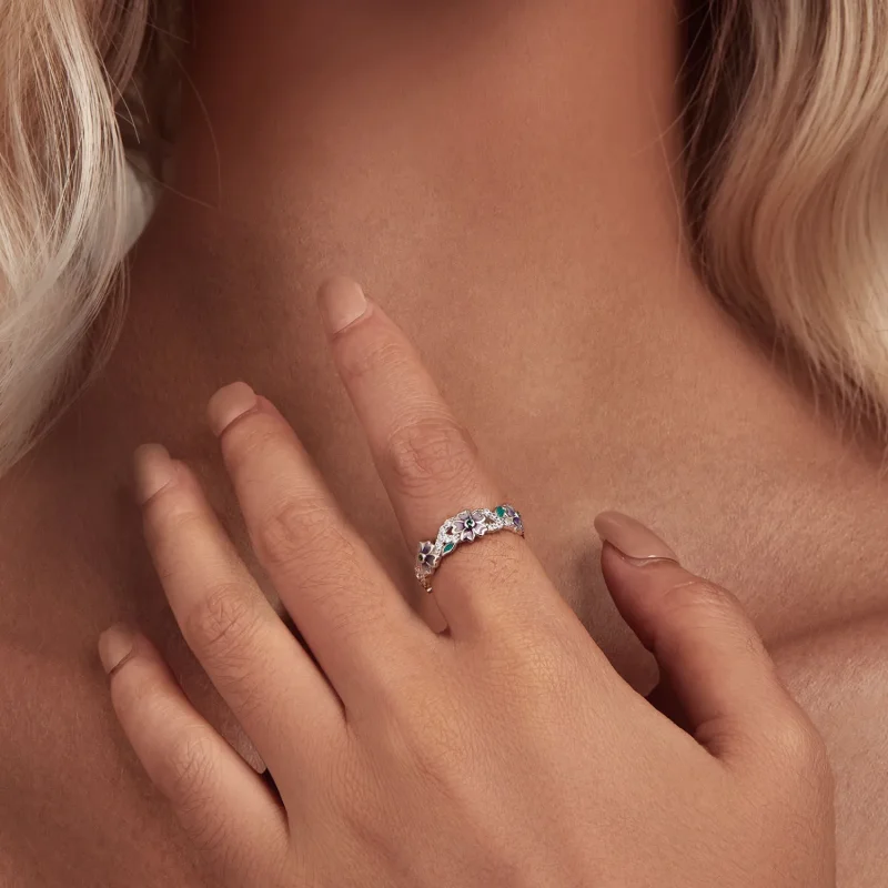 (bilde for) Pandora Style lilla kransring - BSR492 - Vis 4