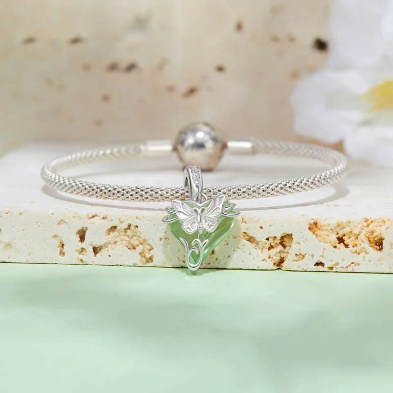 (bilde for) Pandora Style Little Flying Butterfly Dingle - BSC897 - Vis 3
