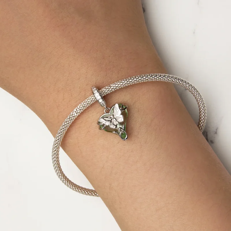 (bilde for) Pandora Style Little Flying Butterfly Dingle - BSC897 - Vis 6