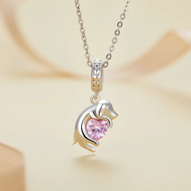 (bilde for) Pandora Style Little Golden Retriever Dangle - BSC799 - Vis 3