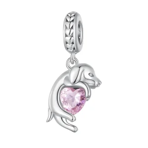 (bilde for) Pandora Style Little Golden Retriever Dangle - BSC799