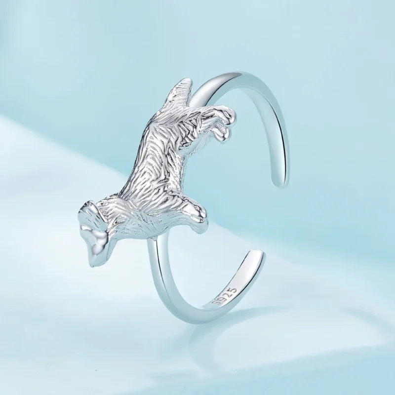 (bilde for) Pandora Style Little Golden Retriever Ring - SCR952 - Vis 2