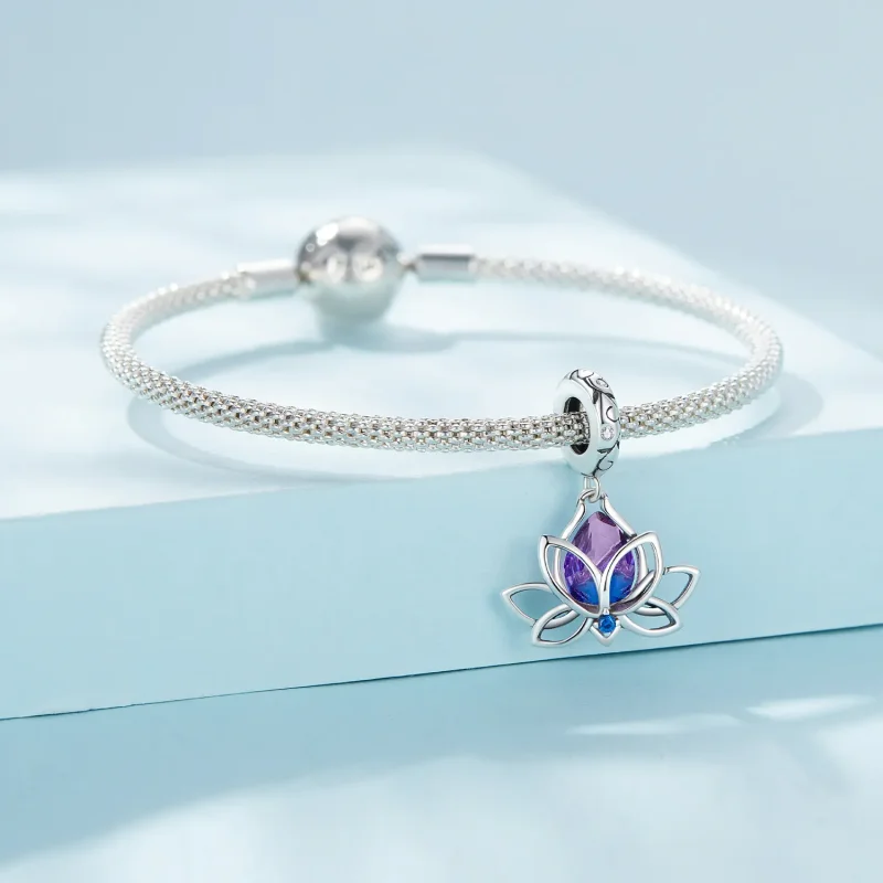 (bilde for) Pandora Style Lotus Dangle - SCC2562 - Vis 3