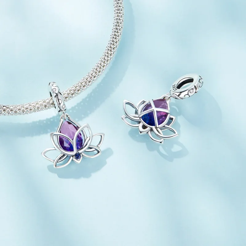 (bilde for) Pandora Style Lotus Dangle - SCC2562 - Vis 4