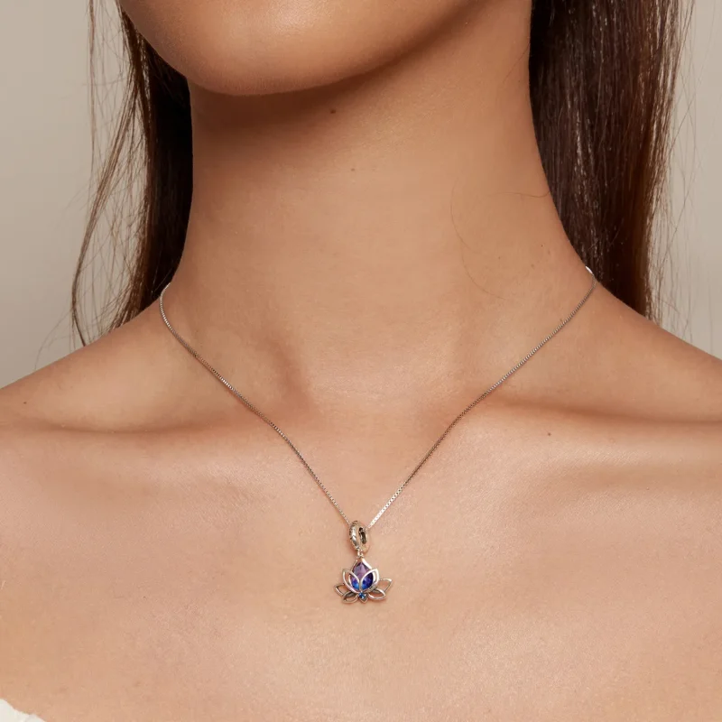 (bilde for) Pandora Style Lotus Dangle - SCC2562 - Vis 5