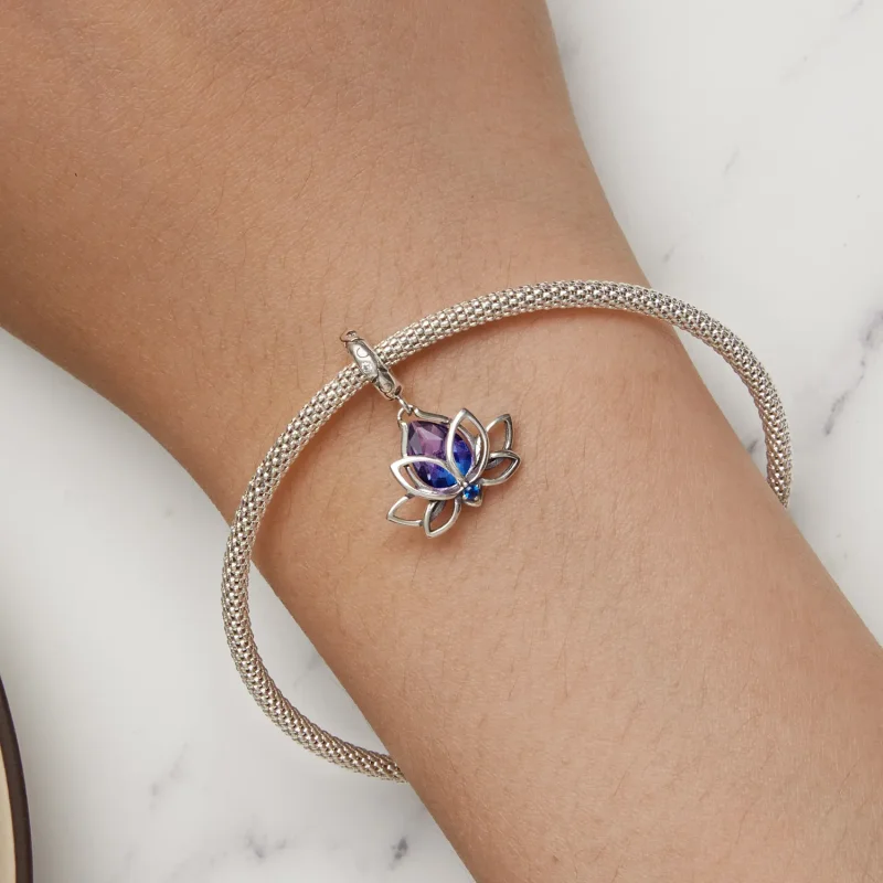 (bilde for) Pandora Style Lotus Dangle - SCC2562 - Vis 7