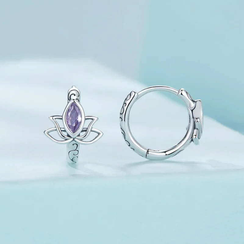 (bilde for) Pandora Style Lotus Hoop øredobber - SCE1648 - Vis 2