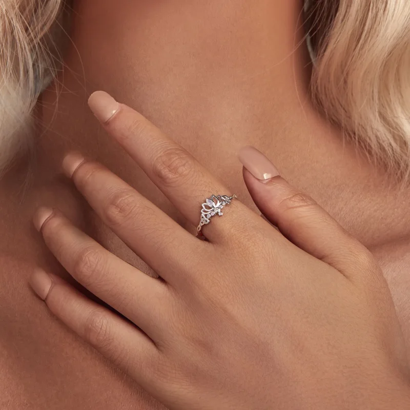 (bilde for) Pandora Style Lotus Ring - BSR487 - Vis 4