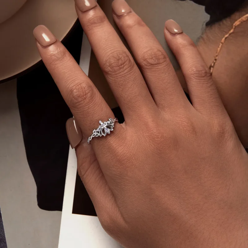 (bilde for) Pandora Style Lotus Ring - BSR487 - Vis 5