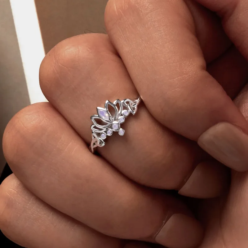 (bilde for) Pandora Style Lotus Ring - BSR487 - Vis 6