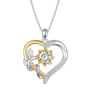 (bilde for) Pandora Style Love Moissanite Halskjede (ett sertifikat) - MSN012