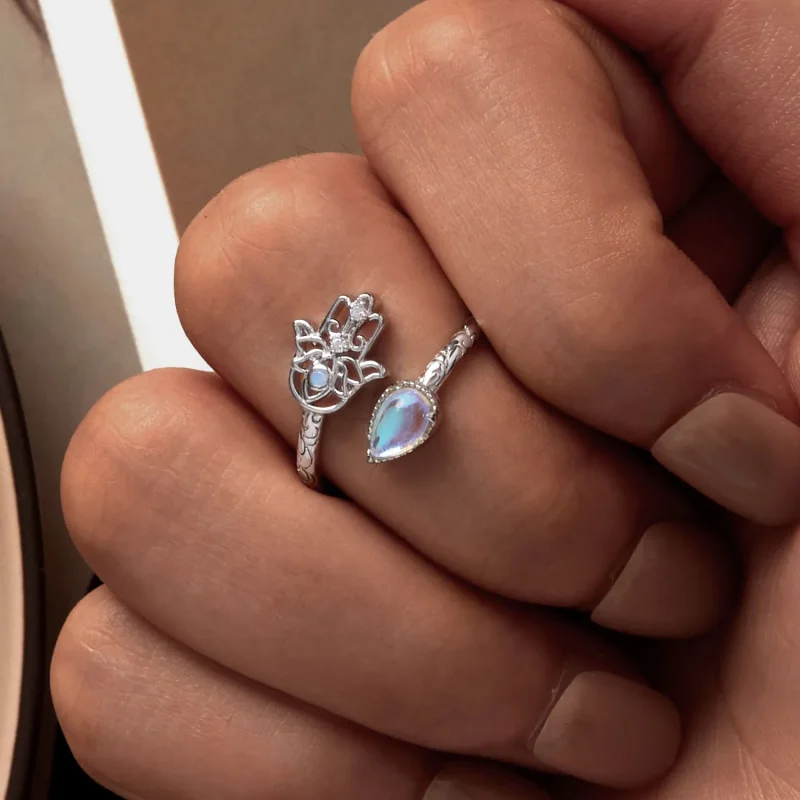 (bilde for) Pandora Style Lucky Hand Ring - BSR486-E - Vis 6