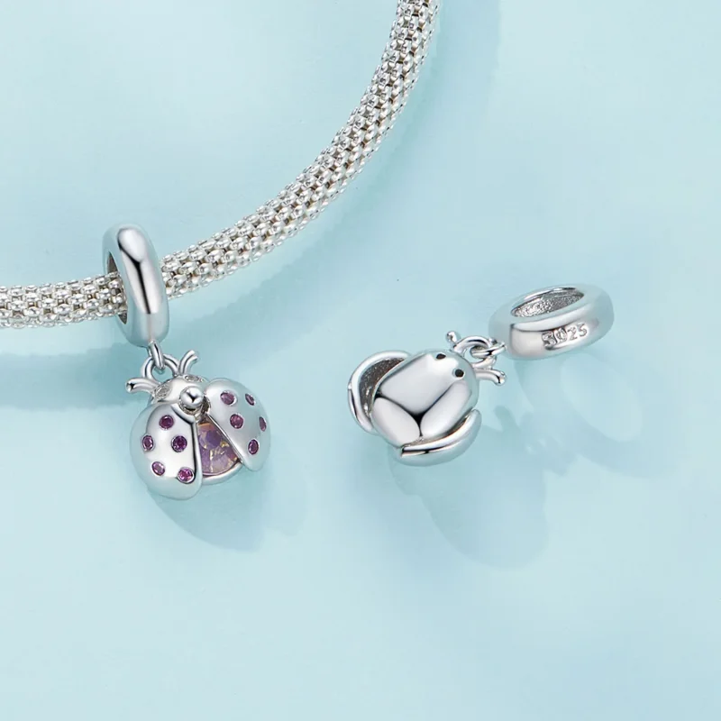 (bilde for) Pandora Style Lucky Ladybug Dangle - SCC2613 - Vis 4