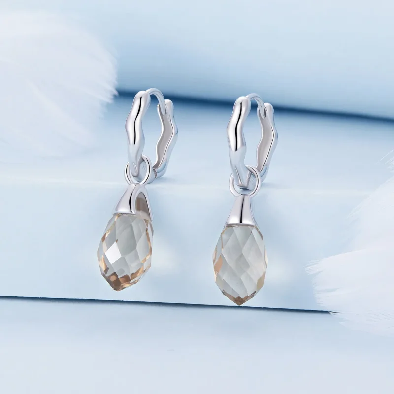 (bilde for) Pandora Style Luksuriøse vanndråpehoop øredobber - BSE814 - Vis 2
