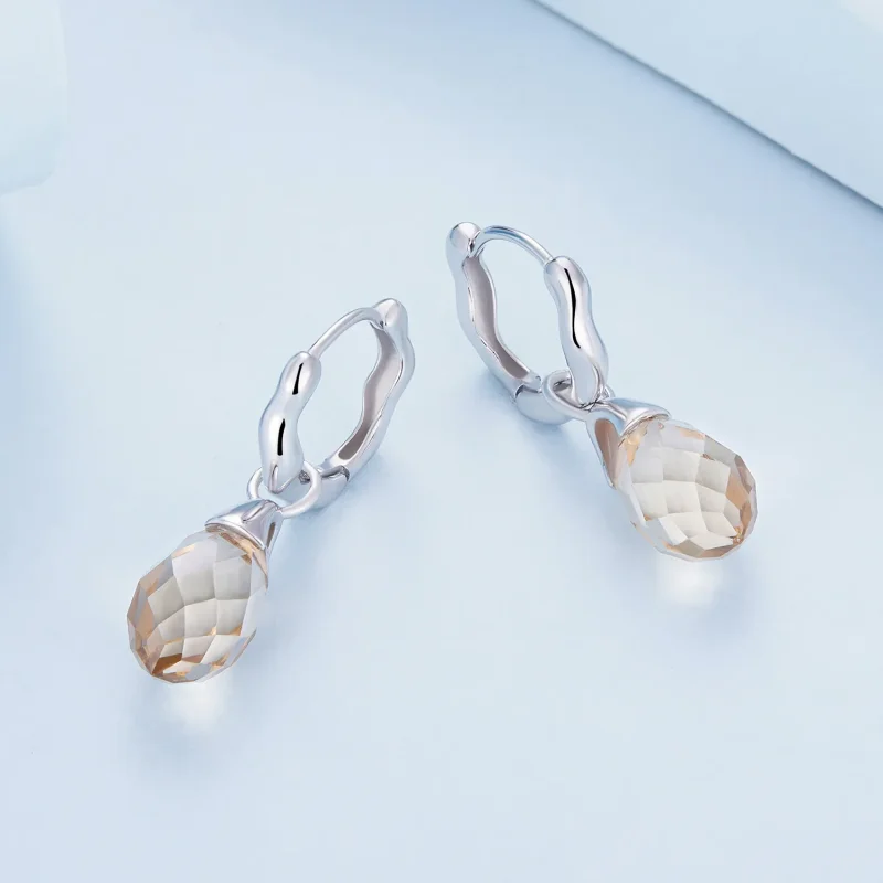 (bilde for) Pandora Style Luksuriøse vanndråpehoop øredobber - BSE814 - Vis 3