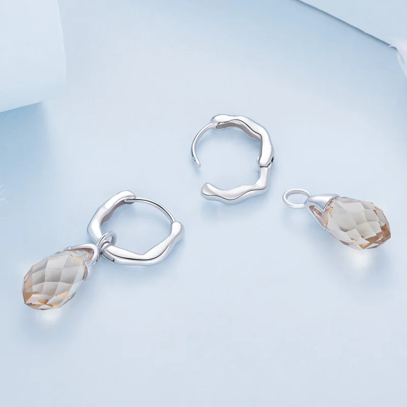 (bilde for) Pandora Style Luksuriøse vanndråpehoop øredobber - BSE814 - Vis 4