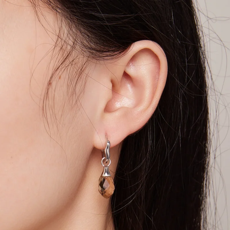 (bilde for) Pandora Style Luksuriøse vanndråpehoop øredobber - BSE814 - Vis 5