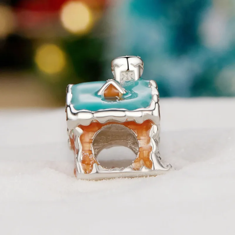 (bilde for) Pandora Style Luminous Christmas Eve House Charm - SCC2646 - Vis 3