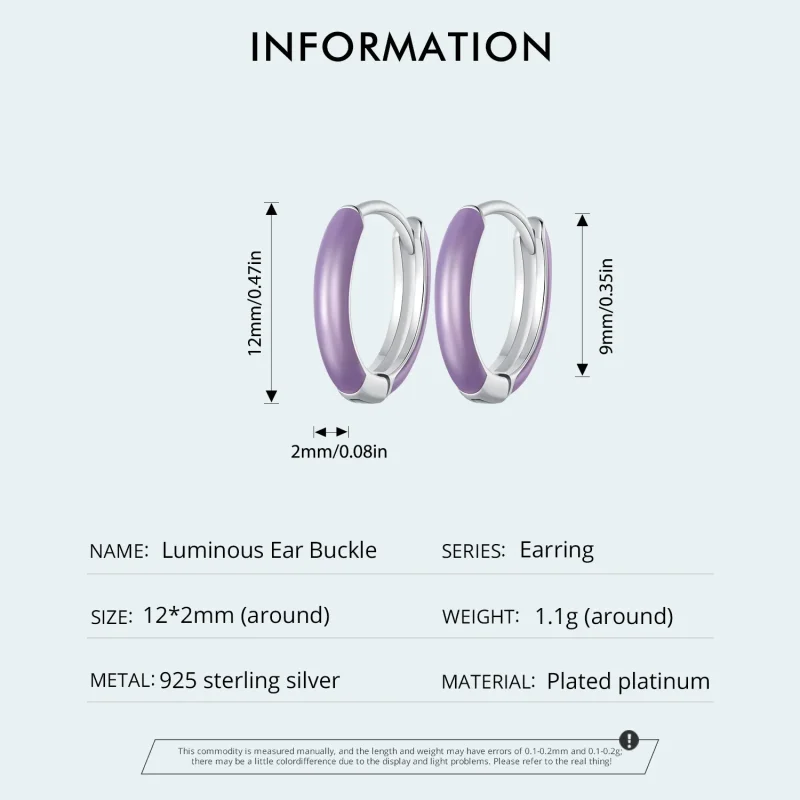 (bilde for) Pandora Style Luminous Hoop øredobber - SCE1644 - Vis 5