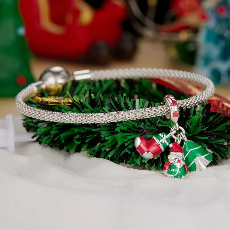 (bilde for) Pandora Style Luminous juletre, julenisse og sokker Dangle - SCC2647 - Vis 3