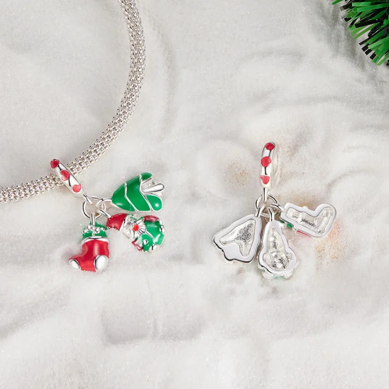 (bilde for) Pandora Style Luminous juletre, julenisse og sokker Dangle - SCC2647 - Vis 4
