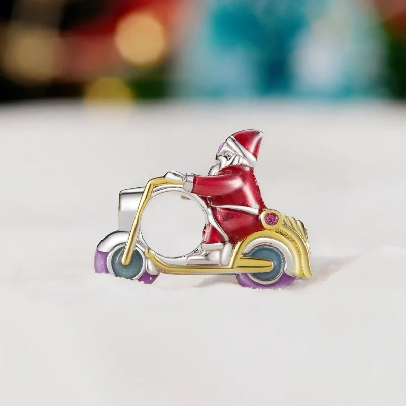 (bilde for) Pandora Style Luminous Santa Claus Is Here Charm - SCC2645 - Vis 3