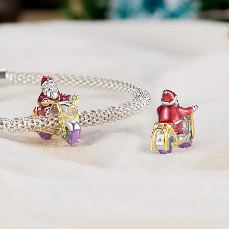 (bilde for) Pandora Style Luminous Santa Claus Is Here Charm - SCC2645 - Vis 4