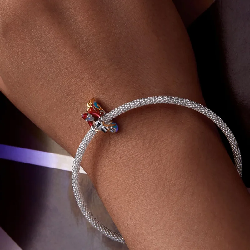 (bilde for) Pandora Style Luminous Santa Claus Is Here Charm - SCC2645 - Vis 9