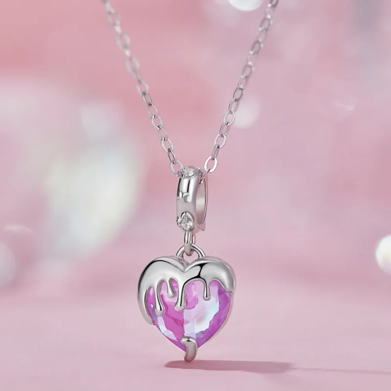 (bilde for) Pandora Style Melting Girl's Heart Dingle - SCC2471 - Vis 2