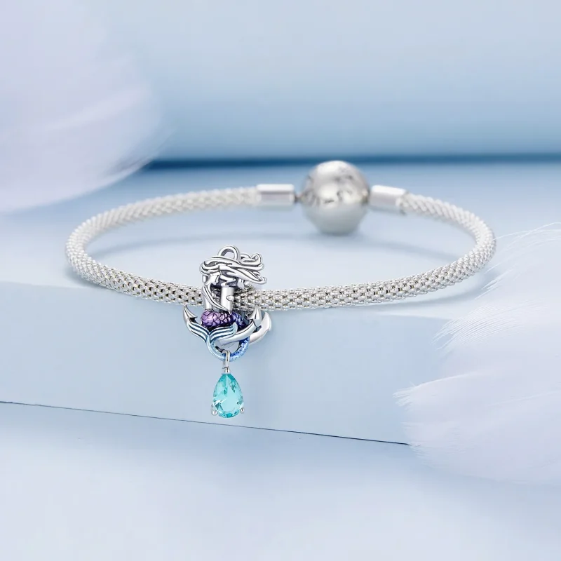 (bilde for) Pandora Style Mermaid Anchor Charm - BSC903 - Vis 3