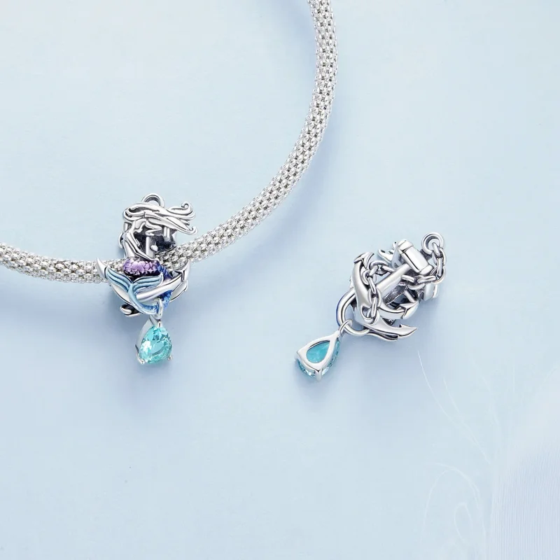 (bilde for) Pandora Style Mermaid Anchor Charm - BSC903 - Vis 4