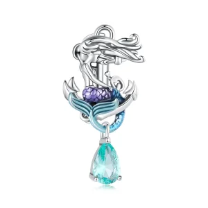 (bilde for) Pandora Style Mermaid Anchor Charm - BSC903