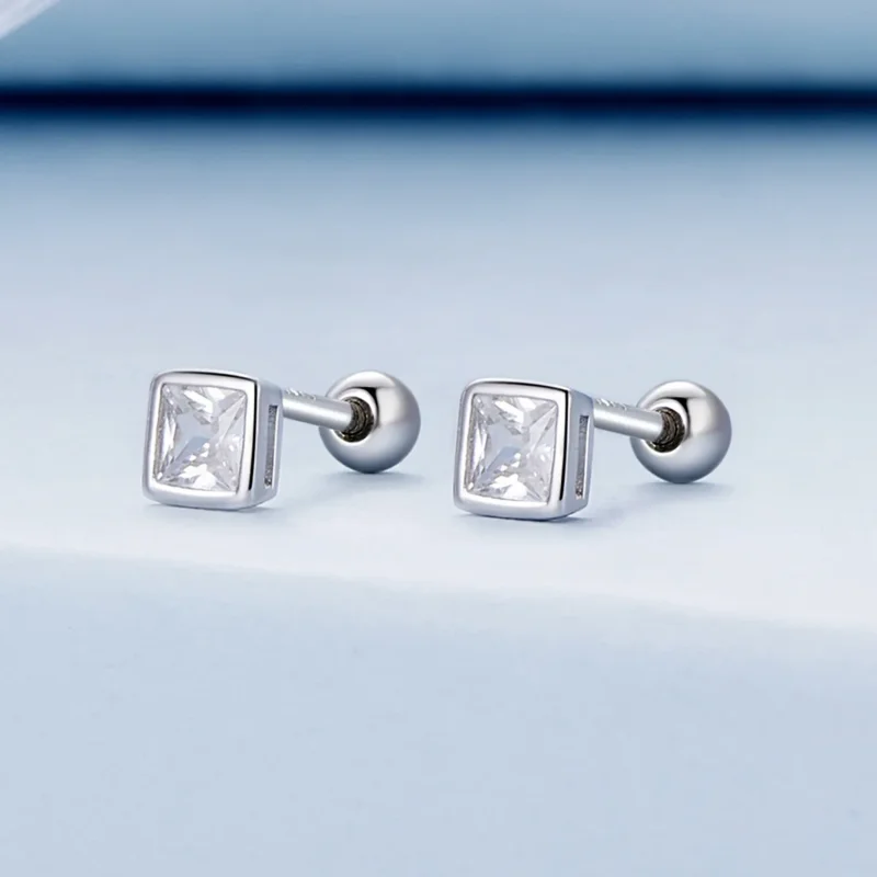 (bilde for) Pandora Style Mini Princess Zirconia øredobber - BSE885-S - Vis 2