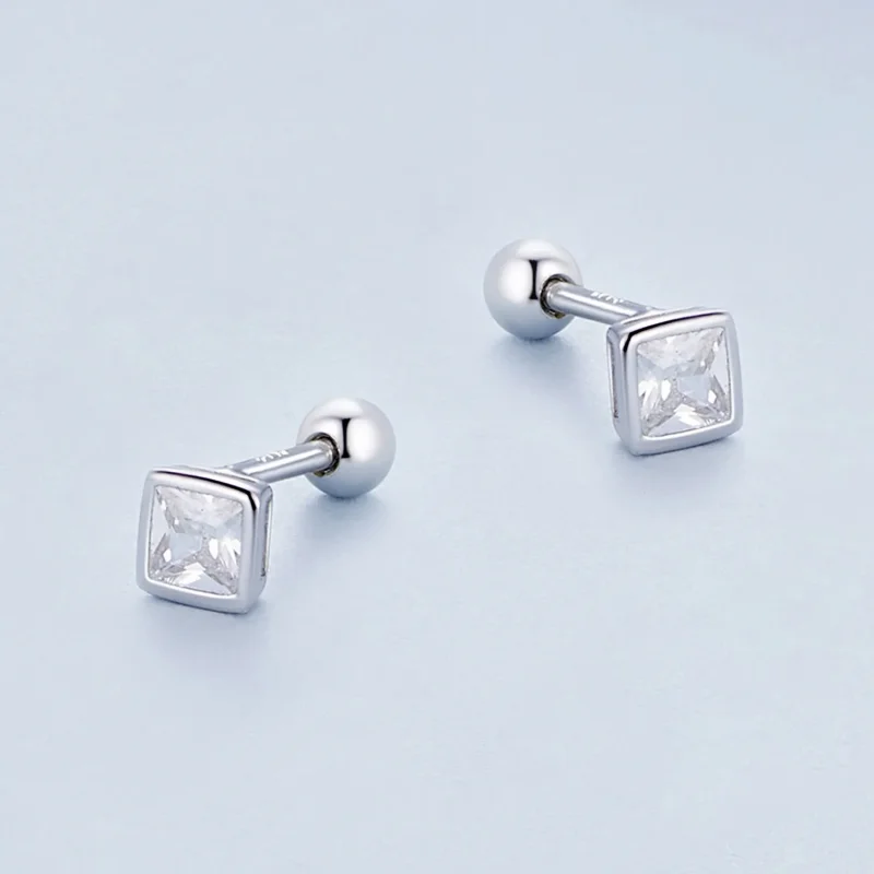 (bilde for) Pandora Style Mini Princess Zirconia øredobber - BSE885-S - Vis 3