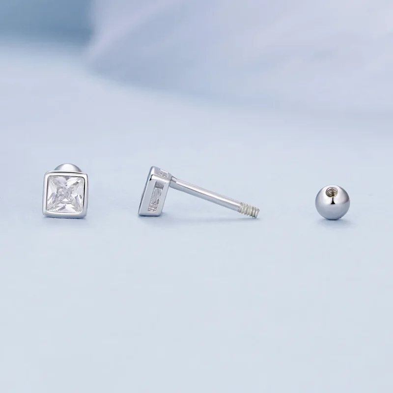 (bilde for) Pandora Style Mini Princess Zirconia øredobber - BSE885-S - Vis 4