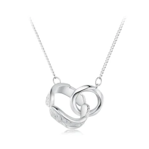 (bilde for) Pandora Style Mobius Double Ring Halskjede - BSN362