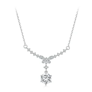 (bilde for) Pandora Style Moissanite Halskjede (ett sertifikat) - MSN020