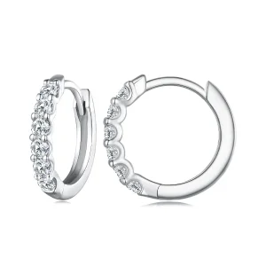 (bilde for) Pandora Style Moissanite Hoop øredobber - MSE029